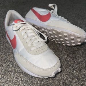 White & coral nike waffle shoes, worn 2-3 times just never got use; selling them